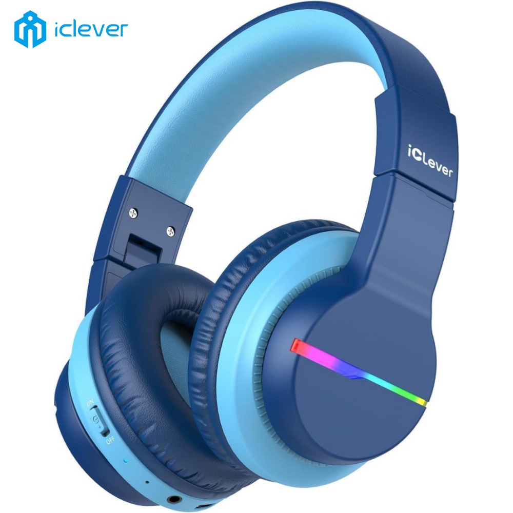 Anc Wireless Over Ear Headphones - iClever BTH12 Bluetooth-hoofdtelefoon voor kinderen, 85