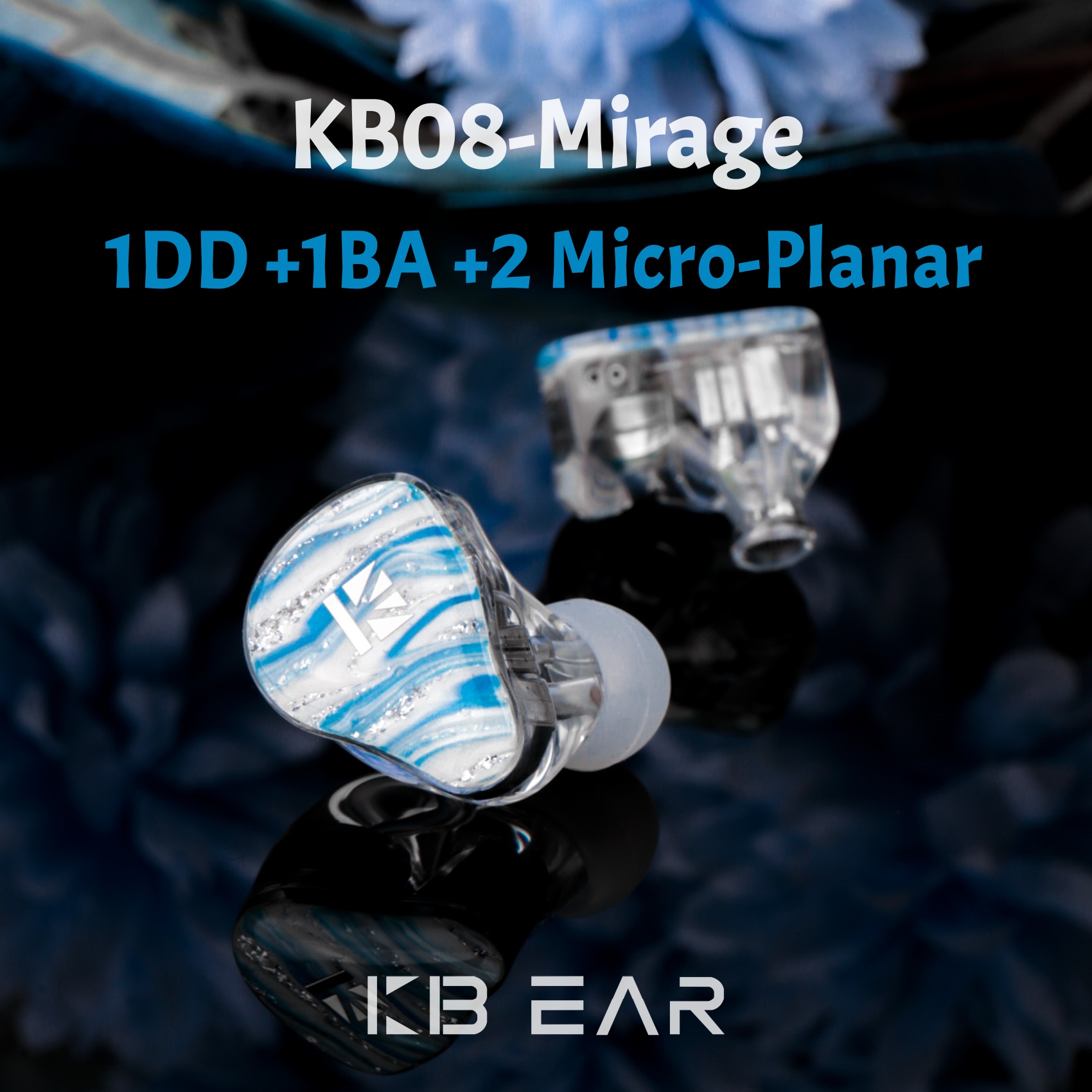 Planar Magnetic Iem Earphones - KBEAR KB08 Mirage IEMS in-ear oortelefoons