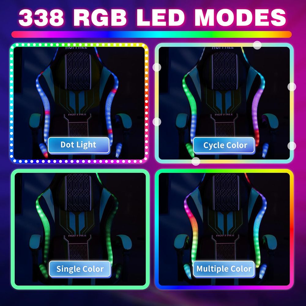 Gamingstoel met LED-verlichtin - Speakers recensie en prijs