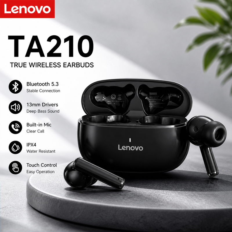 Nieuwe Lenovo TA210 draadloze  - Anc Wireless Over Ear Headphones recensie en prijs